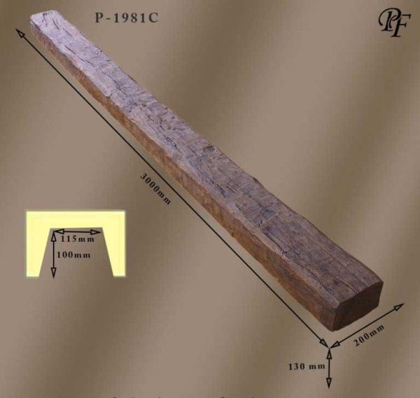 20’lik Özel Balta Yontma Dokulu Poliüretan Kiriş