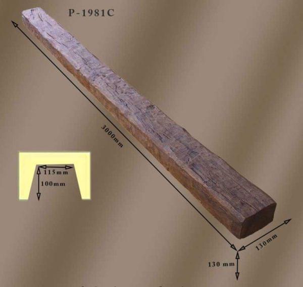 12’lük Özel Balta Yontma Dokulu Poliüretan Kiriş