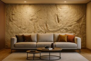 SALON DUVARI KAYA PANEL KAPLAMA