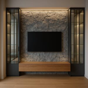 TV DUVARI KAYA PANEL KAPLAMASI TABYA DECOR