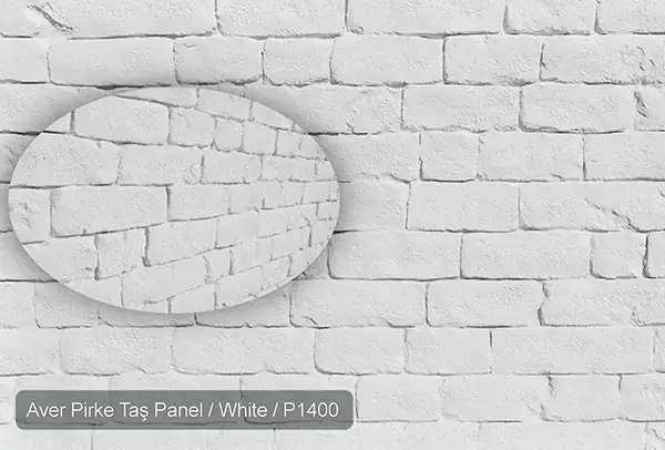Aver Pirke White Taş Panel