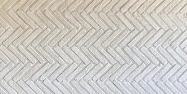 Herringbone Blancura tuğla panel